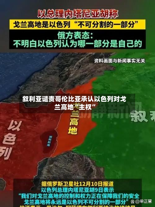 叙利亚谴责哥伦比亚承认以色列对戈兰高地“主权”
