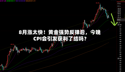 8月涨太快！黄金强势反弹后	，今晚CPI会引发获利了结吗？-第2张图片