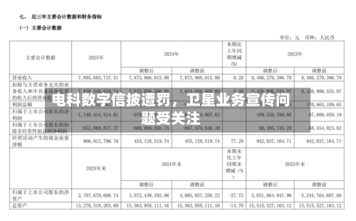 电科数字信披遭罚，卫星业务宣传问题受关注