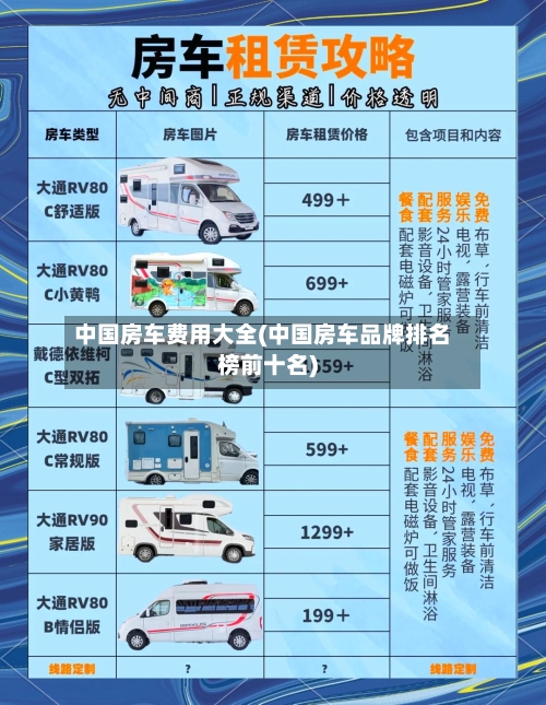 中国房车费用大全(中国房车品牌排名榜前十名)