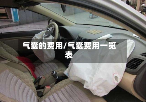 气囊的费用/气囊费用一览表-第2张图片