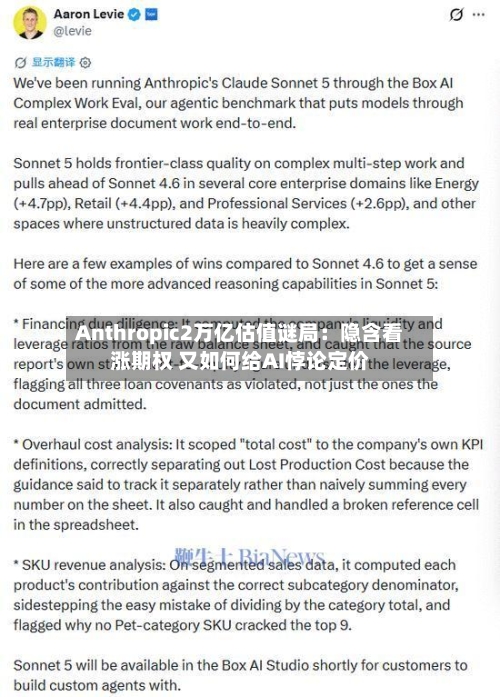 Anthropic2万亿估值谜局：隐含看涨期权 又如何给AI悖论定价