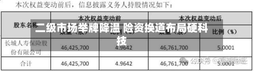 二级市场举牌降温 险资换道布局硬科技-第2张图片
