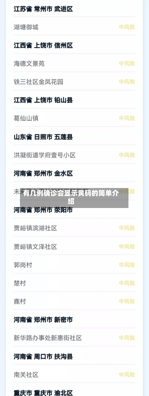 有几例确诊会显示黄码的简单介绍-第2张图片