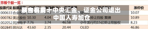 茅台前前十股东有变：中央汇金、证金公司退出 中国人寿加仓-第2张图片