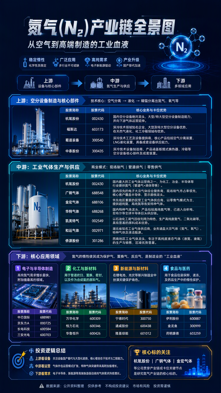 【现货异动】氮气30天上涨42.27%！食品电子需求回暖+装置检修供应收紧，液氮报价飙升